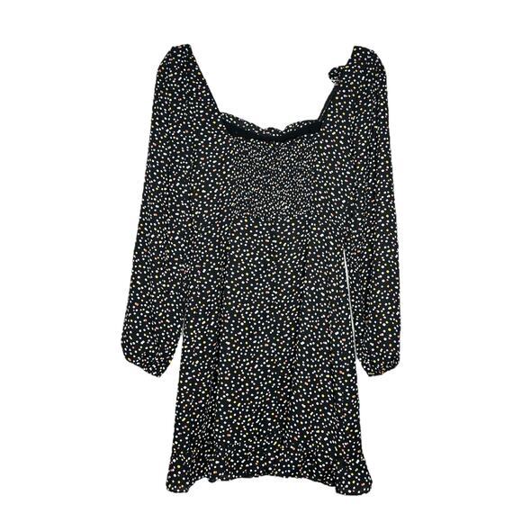 Lucy & Dity Urban Outfitters Womens Polka Dot Mini Dress Size S Black Multi NWOT - Picture 2 of 10